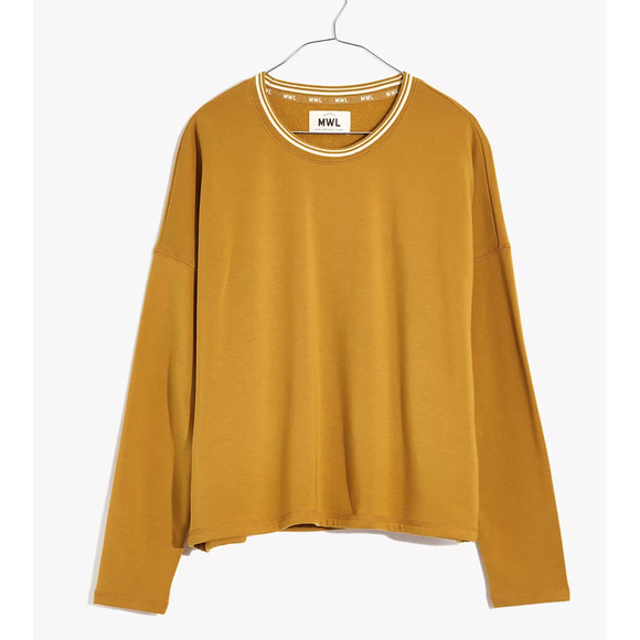 Madewell MWL Superbrushed Easygoing‎ Ringer Sweatshirt~ XS - Picture 1 of 3